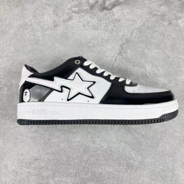 Bape A Bathing Ape Sta Patent Sneakers With Iconic Star Logo In 2 Colors