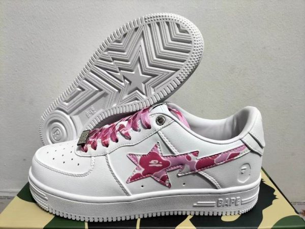Bape A Bathing Ape Sta Low Camo Pink Sneakers