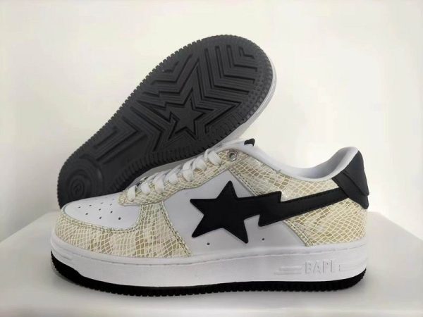 Bape A Bathing Ape Sta Snakeskin Sneakers In 2 Colors