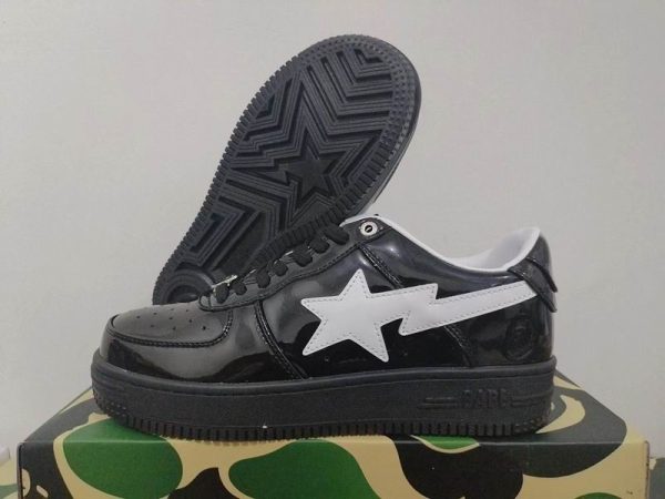 Bape A Bathing Ape Sta Low Top Patent Sneakers In 2 Colors