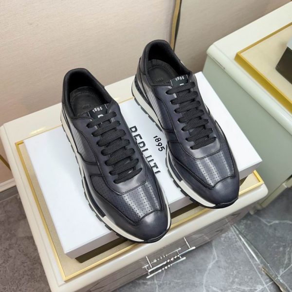 Berluti Fast Track Leather Sneakers In Different Colors