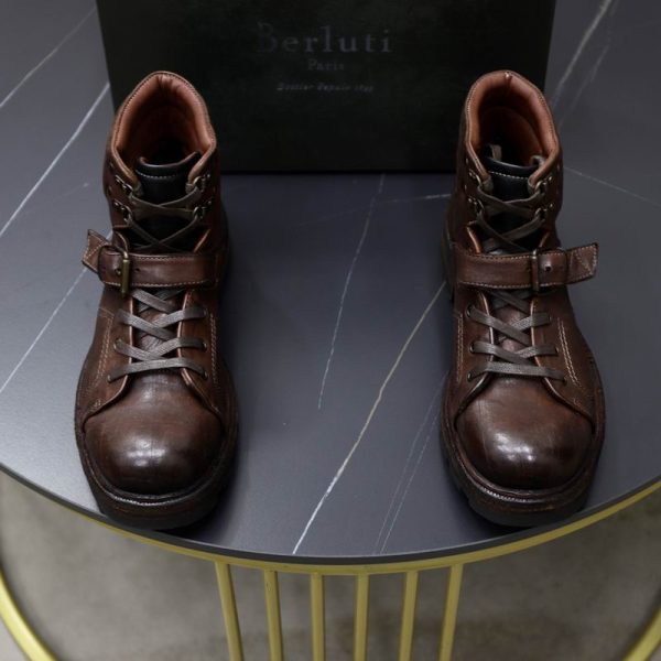 Berluti Dark Brown Brunico Ankle Boot