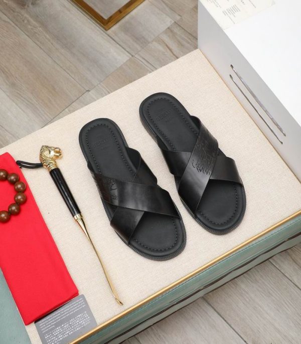 Berluti Sifnos Scritto Leather Sandal In 2 Colors