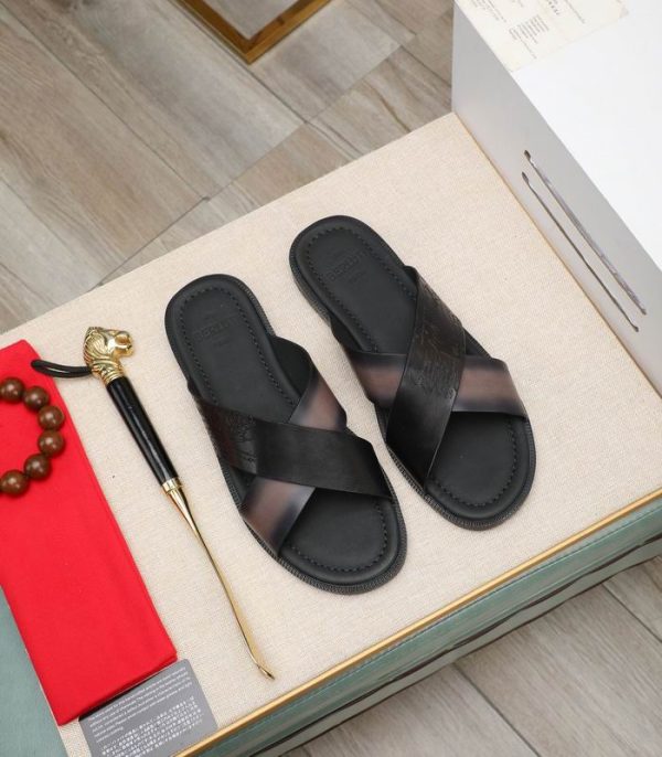 Berluti Sifnos Scritto Venezia Leather Sandal In 2 Colors