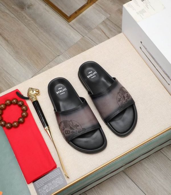 Berluti Dual Tone Sifnos Leather Sandal In 2 Colors