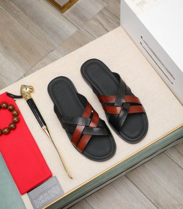 Berluti Sifnos Cross Sandals In 2 Colors