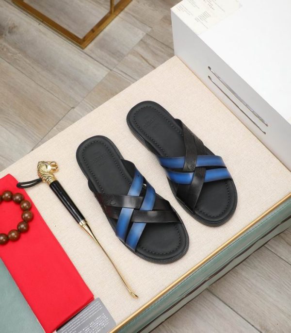 Berluti Dual Tone Sifnos Cross Sandal In 2 Colors