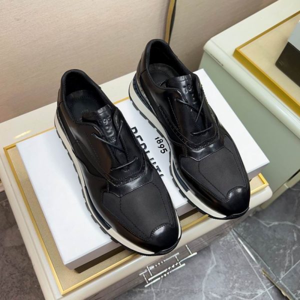Berluti Fast Track Leather Sneakers In 2 Colors