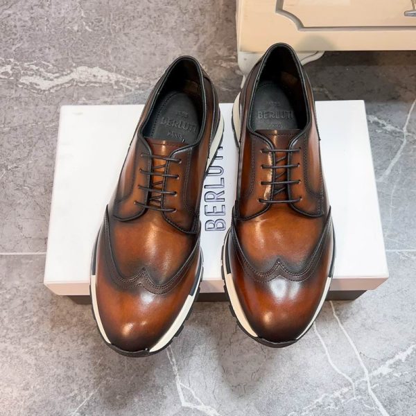 Berluti Fast Track Leather Sneaker In Different Colors