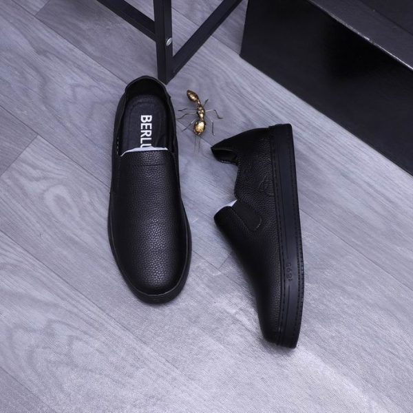 Berluti Grained Leather Slip On Sneaker In Different Colors