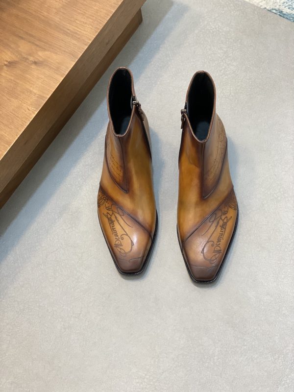 Berluti Alessio Scritto Venezia Leather Chelsea Boot In Different Colors