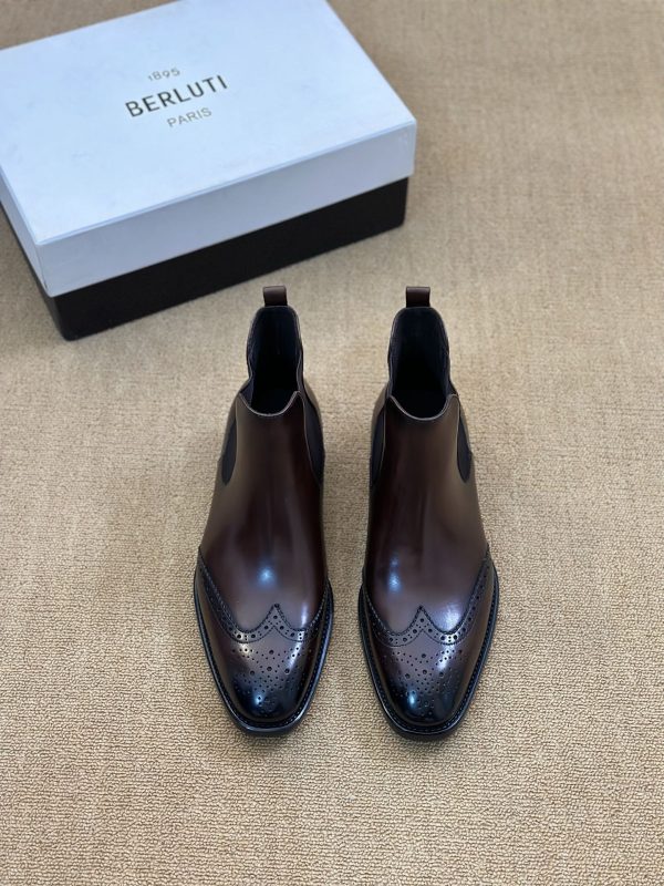 Berluti Caractere Wingtip Chelsea Boot In 2 Colors
