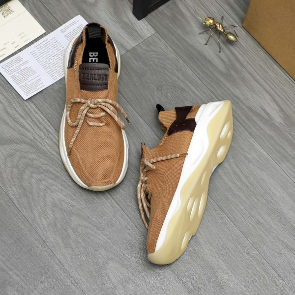 Berluti Shadow Knit Slip On Sneakers In 2 Colors