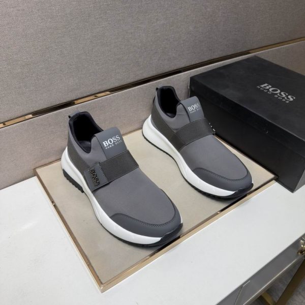 Hugo Boss Premium Grey Slip On Trainer