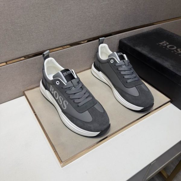 Hugo Boss Grey Low Top Trainers