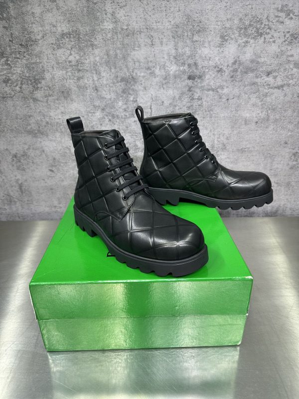 Bottega Veneta Strut Padded Leather Combat Boots