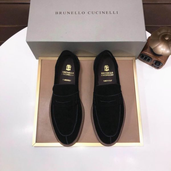 Brunello Cucinelli Suede Penny Loafers In Different Colors