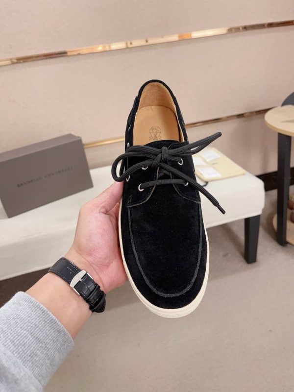 Brunello Cucinelli Suede Slip On Sneakers In 2 Colors