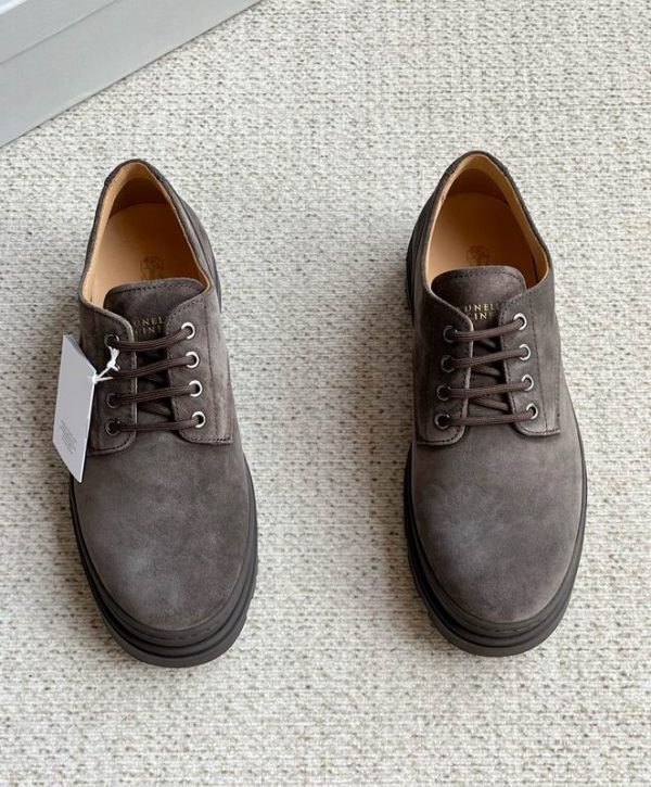 Brunello Cucinelli Suede Derby Shoes