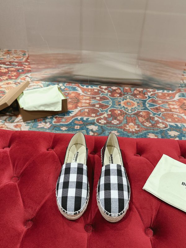 Burberry Black & White Alport Espadrilles