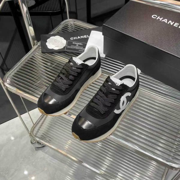Chanel Fabric & Suede Calfskin Sneakers