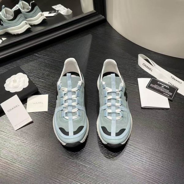 Chanel Suede Calfskin & Fabric Sneakers