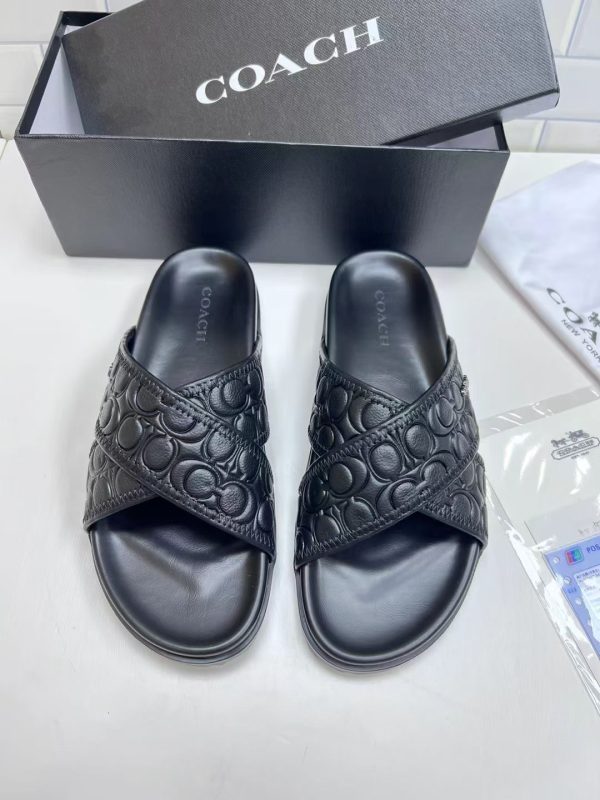 Coach Crossover Sliders With Signature Jacquard Upper