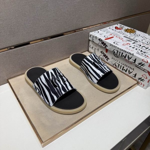Dolce & Gabbana Gabardine Patform Sliders