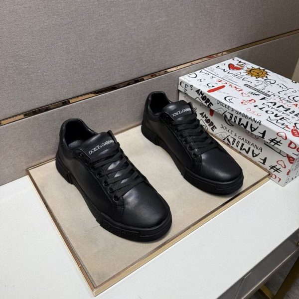 Dolce & Gabbana Leather Low Top Sneakers