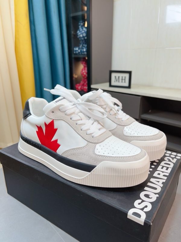 DSQUARED2 White New Jersey Leather Sneakers