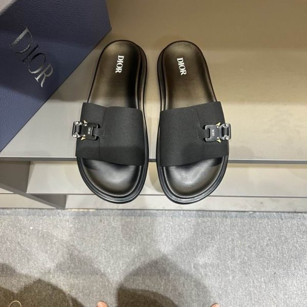Dior Aqua Sliders With Aluminum Buckle In Different Colors