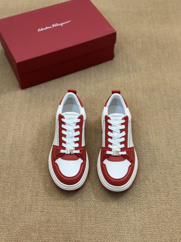 Ferragamo Dennis Panelled Sneakers In Different Colors