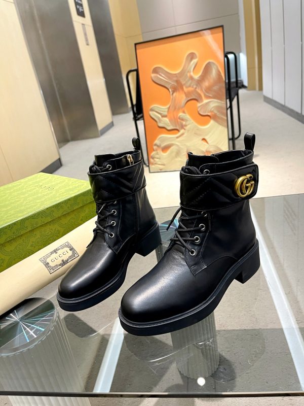 Gucci GG Marmont Ankle Boots With Chunky Sole