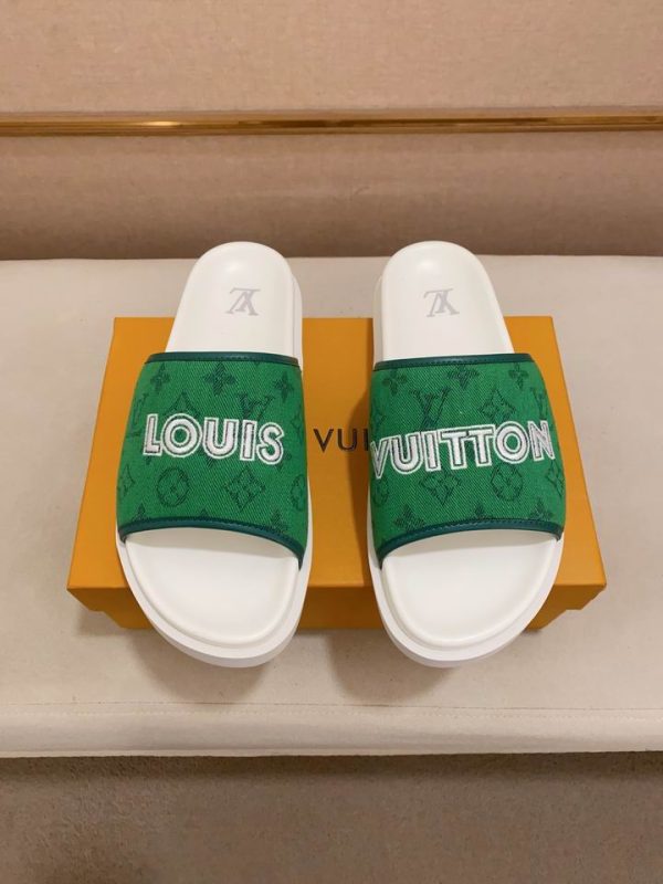 Louis Vuitton Green Miami Sliders