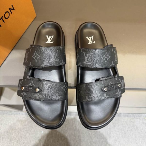 Louis Vuitton Black LV Easy Mule