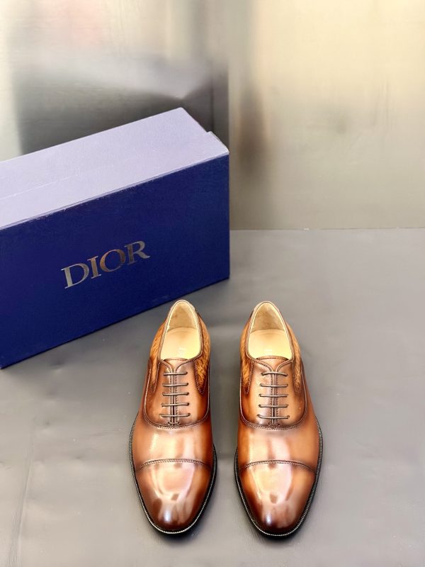 Dior Cap Toe Oxford Dress Shoes With Iconic Dior Oblique Motif