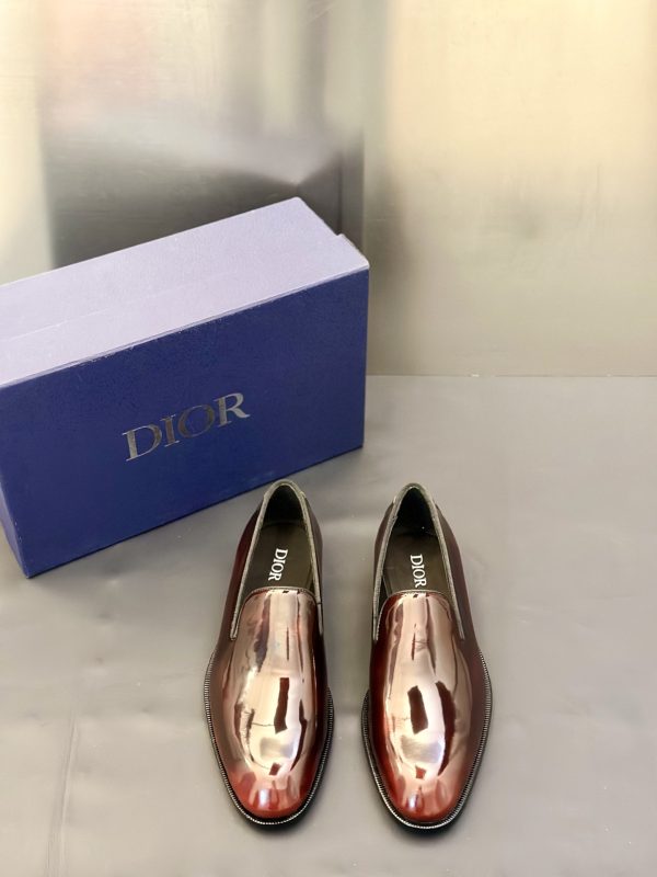 Dior Men's Shiny Metallic Loafers