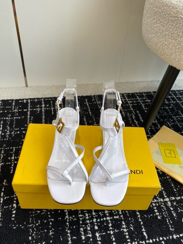 Fendi FFold Leather Medium Heel In Different Colors