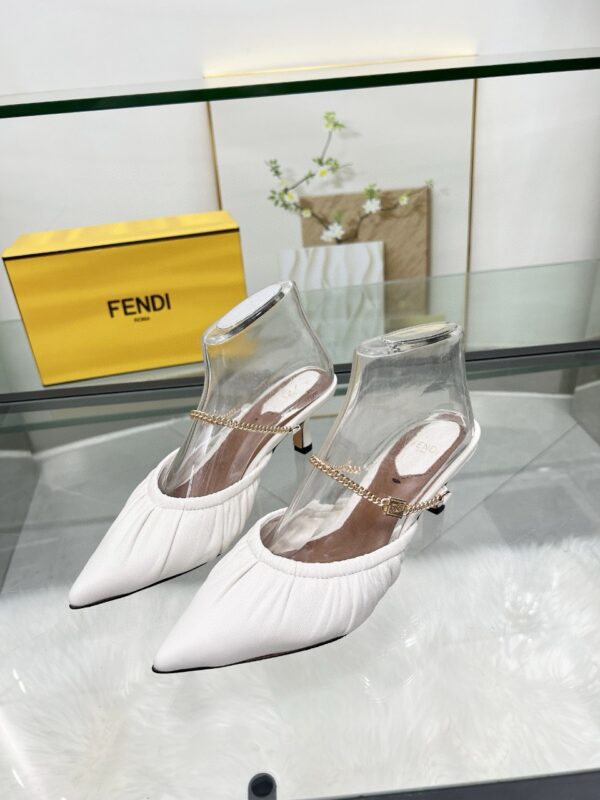Fendi Colibrì Chain Strap Kitten Heel In Different Colors