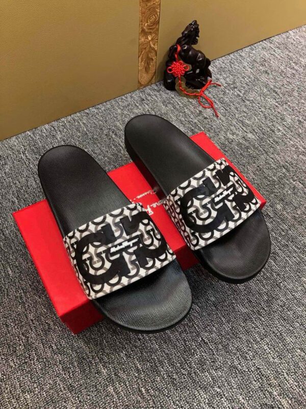Ferragamo Women's Groove Gancini Pool Sliders