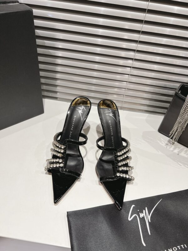 Giuseppe Zanotti Intriigo Crystal Embellished Patent Leather Heels In 2 Colors