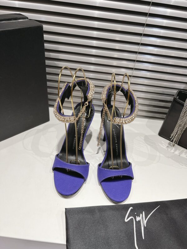 Giuseppe Zanotti Intriigo Crystal Collar Patent Heel