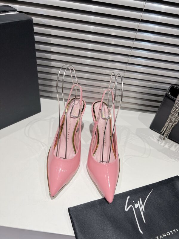 Giuseppe Zanotti Virgyn Patent Effect Slingback Heels In Different Colors