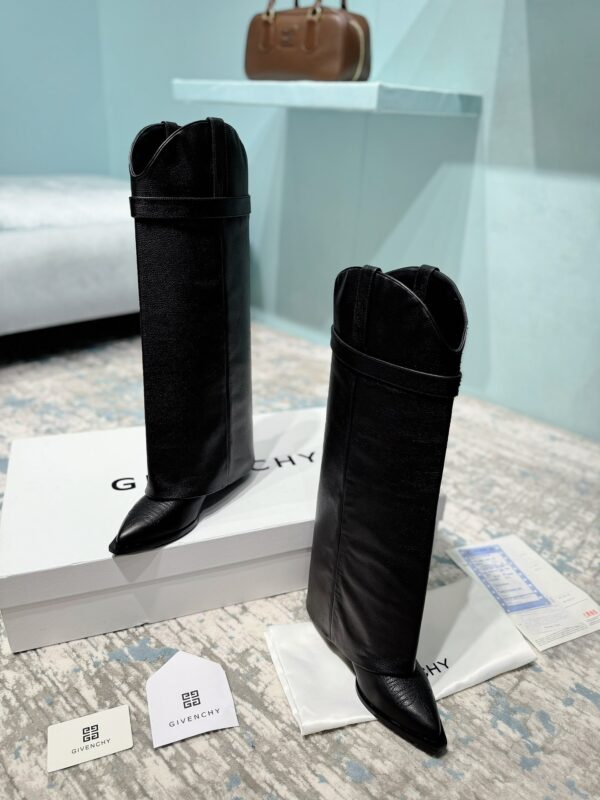 Givenchy Shark Lock Cowboy High Knee Boots