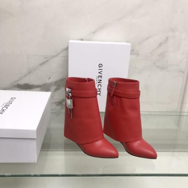 Givenchy Brown Shark Lock Ankle Boots In Multiple Colors