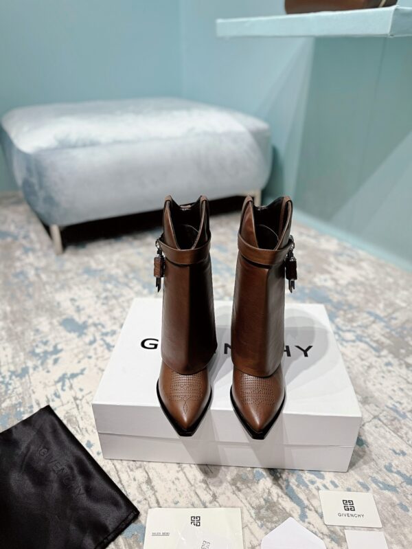 Givenchy Women's Shark Lock Cowboy High Knee Boot In 2 Colors