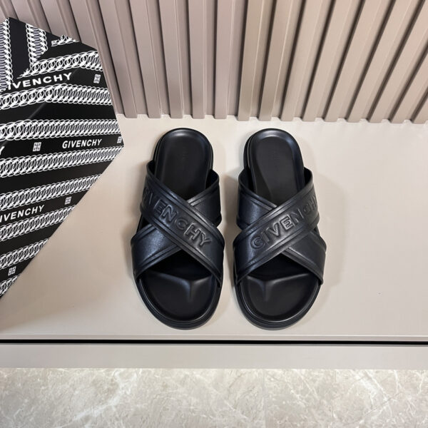 Givenchy Black G Plage Crossed Straps Sandals
