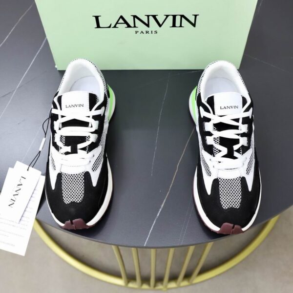 Lanvin White & Black Flash Sneakers
