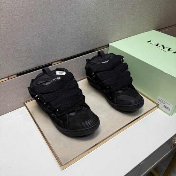 Lanvin Women's Black Curb Low Top Rope Sneakers