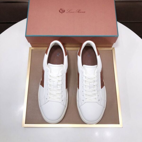 Loro Piana White Nuages Stripe Sneakers